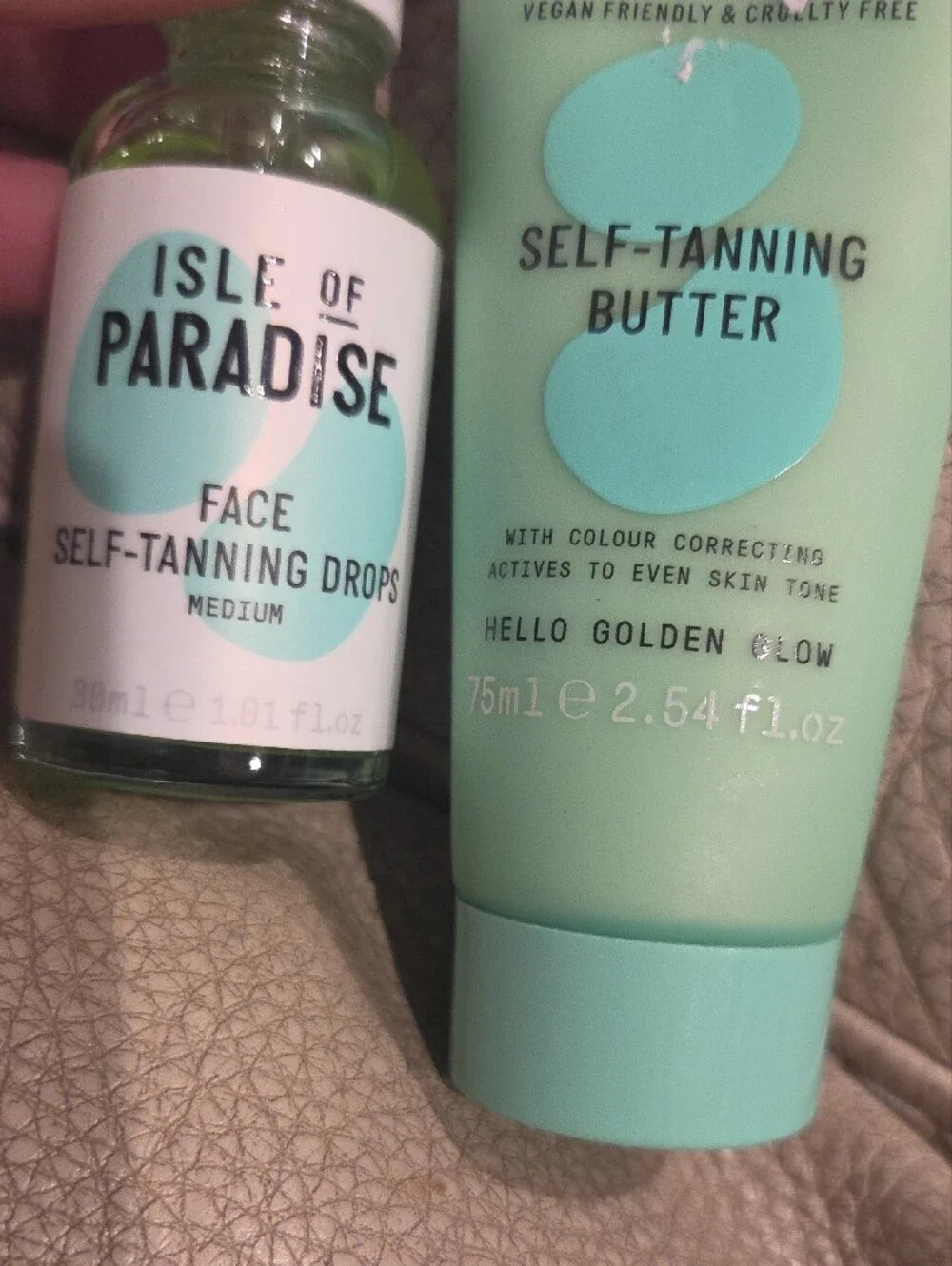 Isle of Paradise Mint Green Self-Tanning Butter & Face Drops Duo